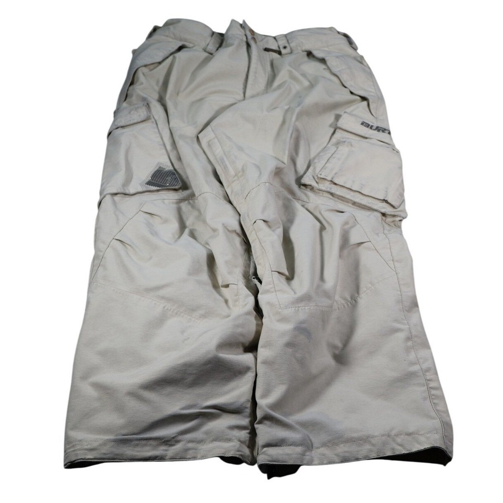 Burton Pants Mens 32x29 Beige Snow Pants M Lined Relaxed Fit Canvas Cargo